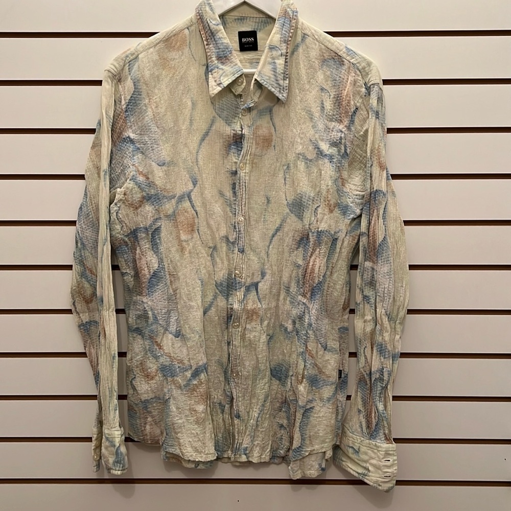 Boss Multicolor Abstract Men's Shirt